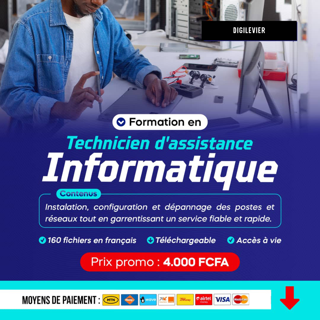 Formation Technicien en assistance ou maintenance informatique (réparation ou dépannage informatique)