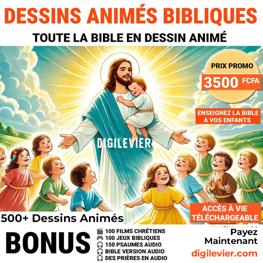 +500 Dessins Animés Bibliques, Films Chrétiens, Bible Version Audio, Jeux Bibliques, Prières