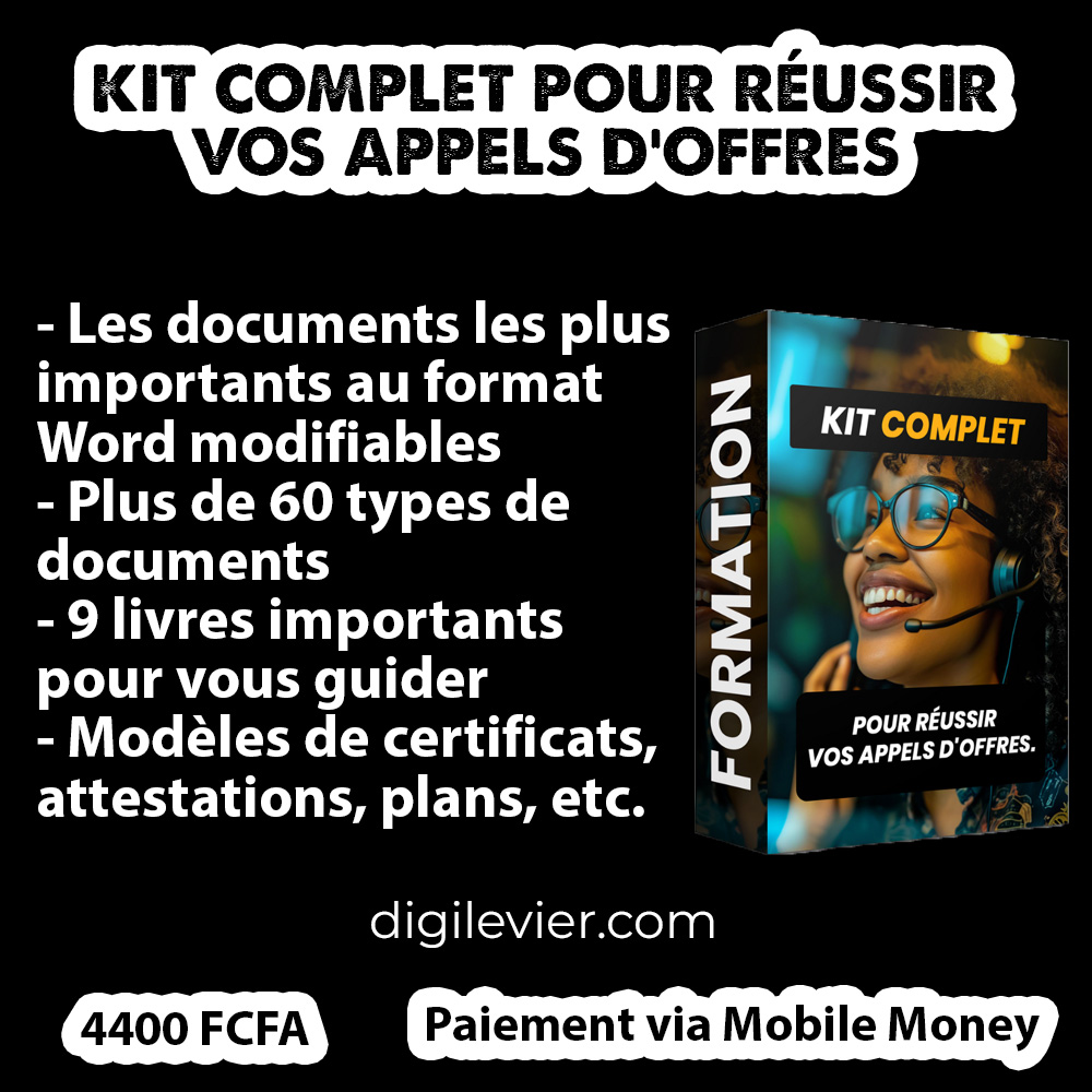 Kit Complet Pour Réussir Vos Appels d'Offres
