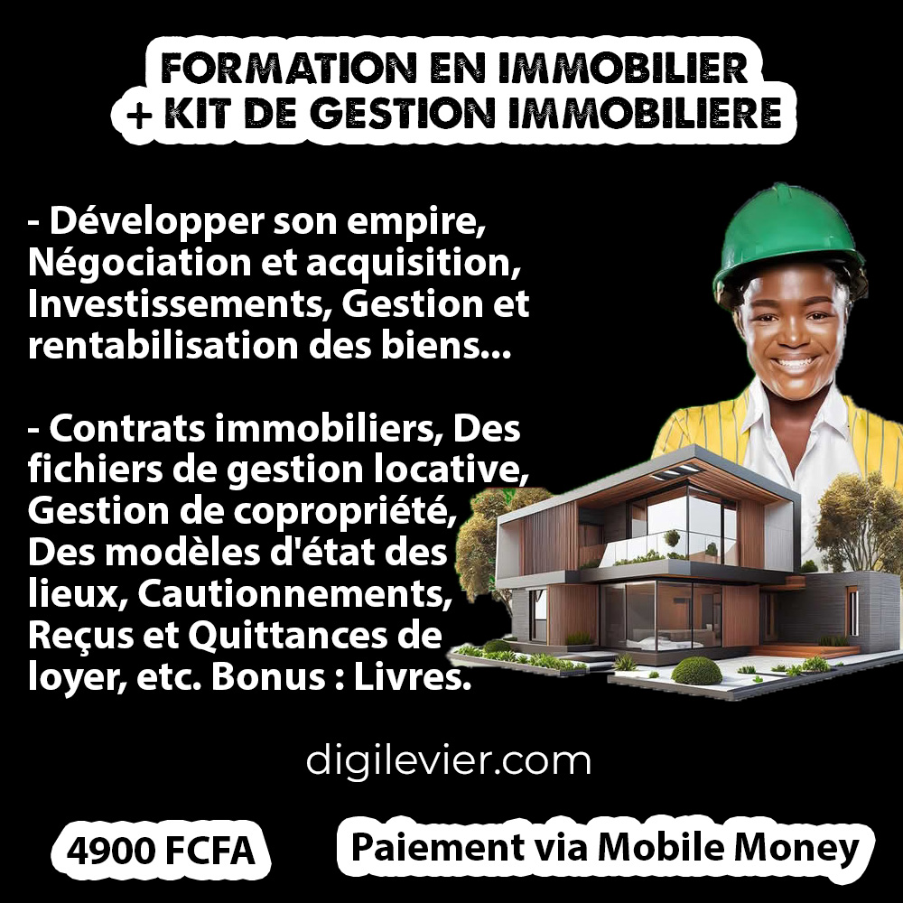 Formation en Immobilier + Kit de Gestion Immobilière